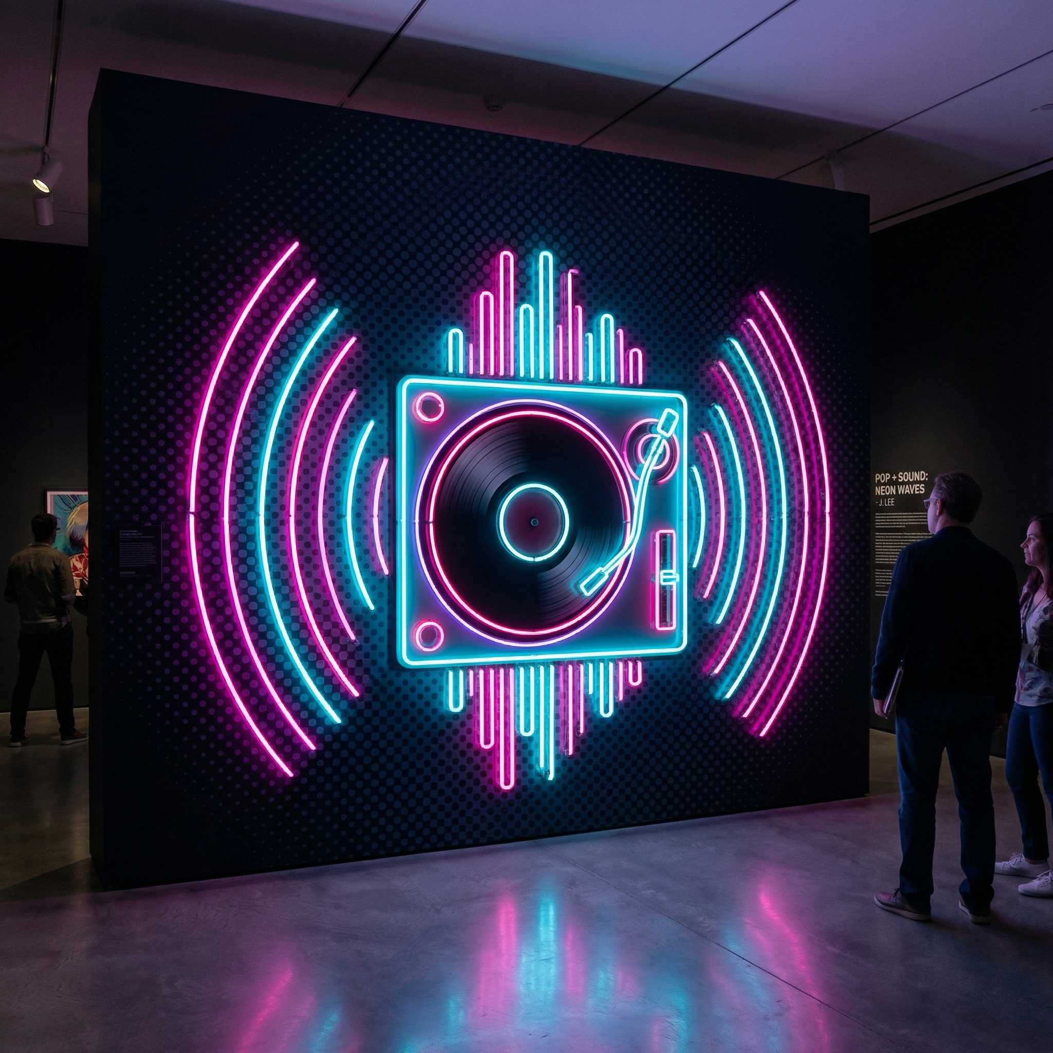 壹号娱乐 - 霓虹黑胶唱片艺术